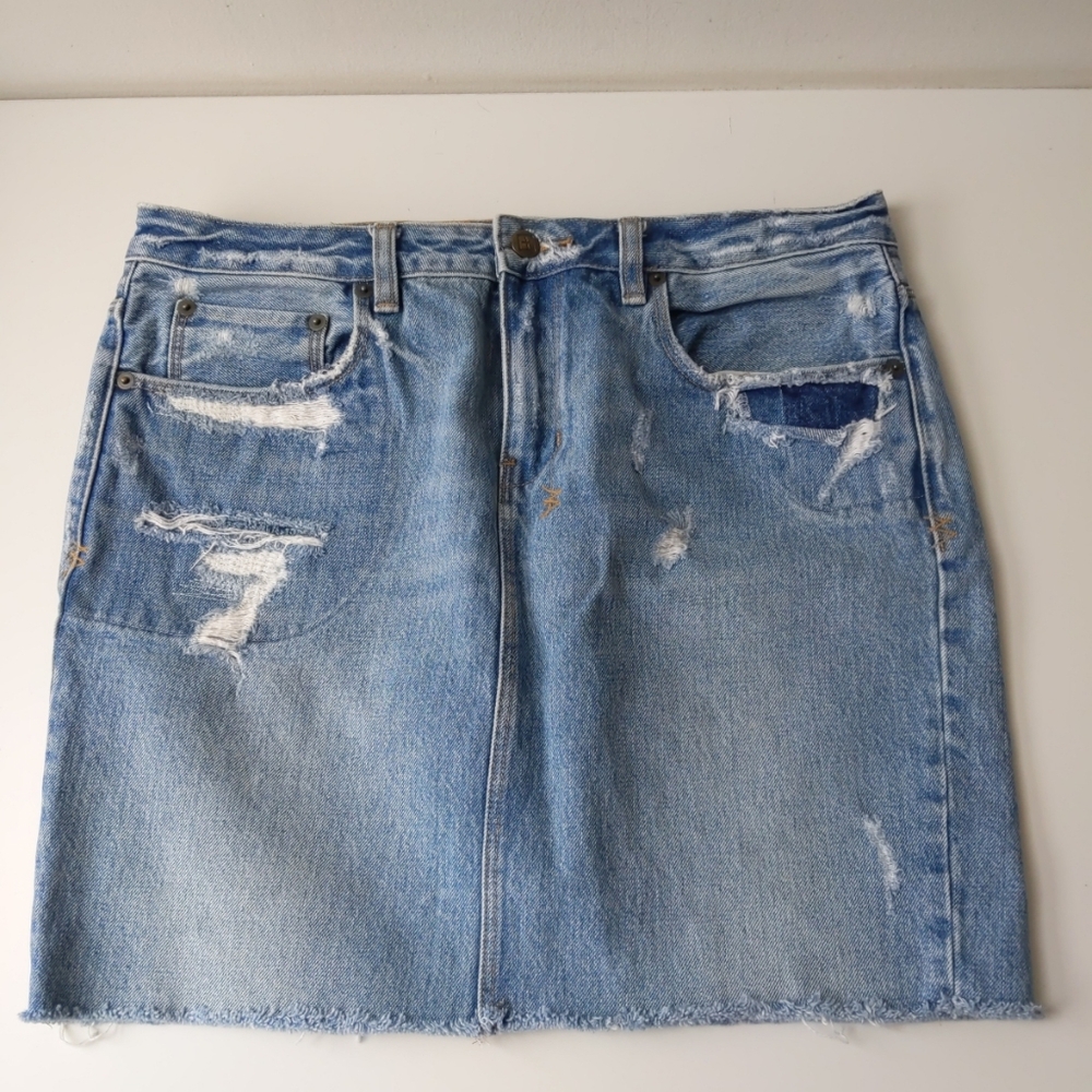 Ksubi Distressed Denim Jean Skirt Women's 32
